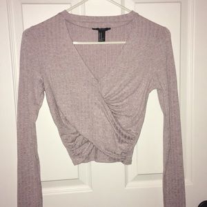 Forever 21 Tops - light purple V neck crop top Forever 21 Tops - light purple V neck crop top